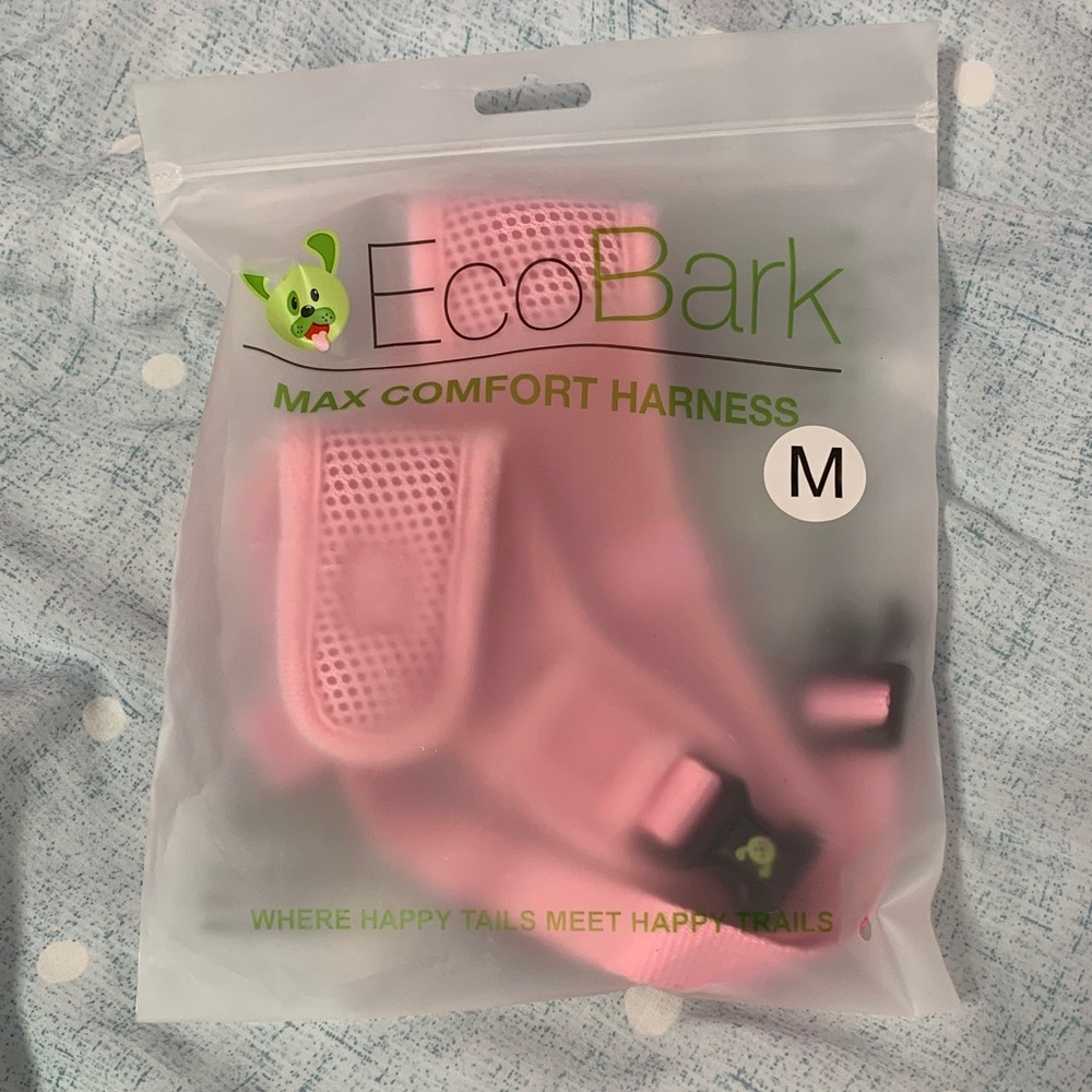 EcoBark Pink Dog Harness - M - Picture 4 of 7